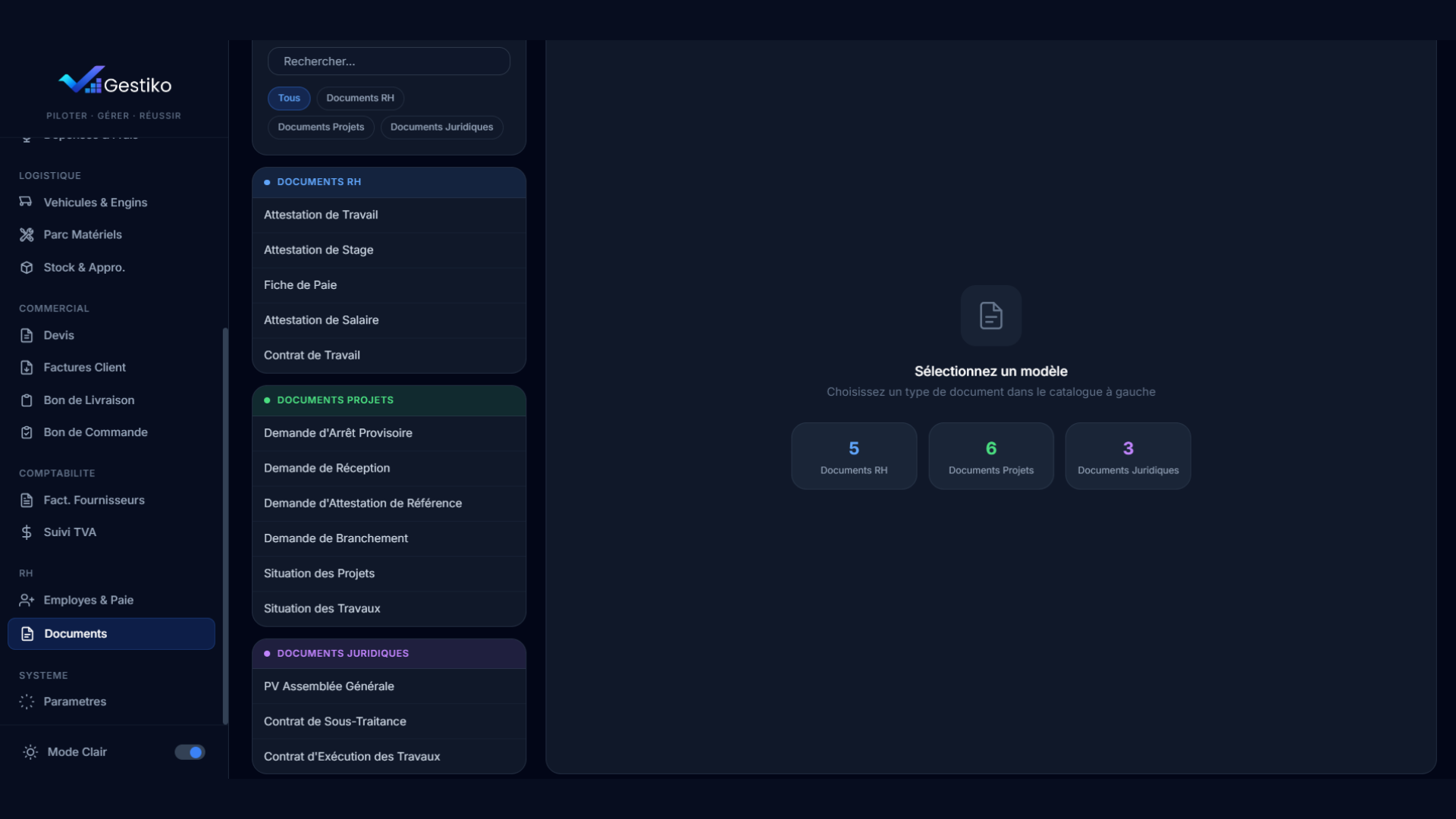 Gestiko — GED documents de chantier CPC bordereau